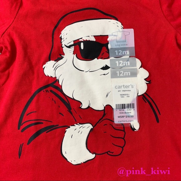 Carter’s Baby Boys Layered Look Santa T-Shirt - Picture 4 of 8
